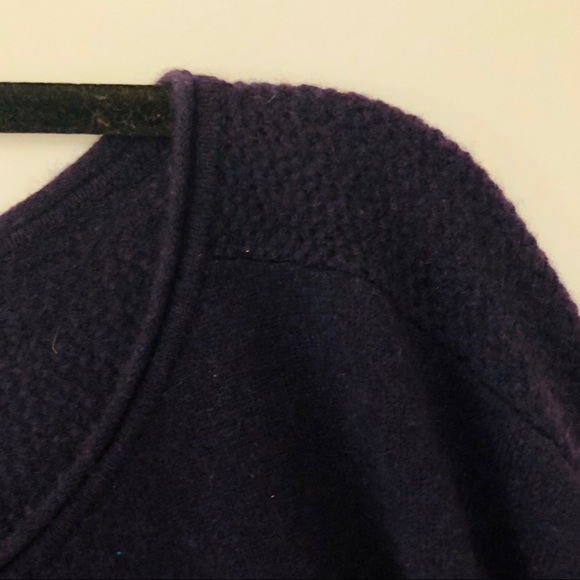 Vince Perforated Cashmere Sweater in Grape - Picture 6 of 8